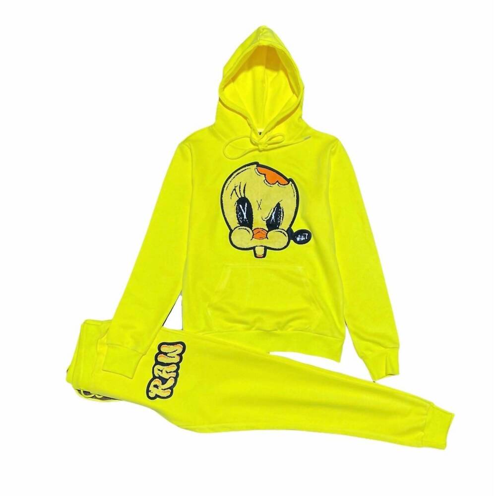 NEW RAWYALTY men's angry bird jogging set in yellow